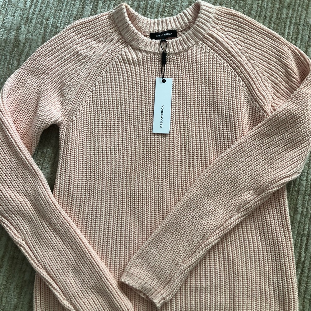 Cotton shell pink 525 America sweater, Large, NWT